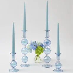 Camille Azure Candle Holder (Pair)