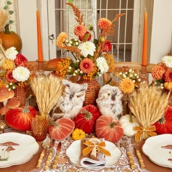 Camille Chestnut Candle Holders (Pair)