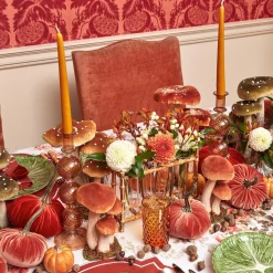 Camille Chestnut Candle Holders (Pair)