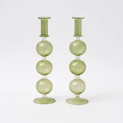 Camille Olive Candle Holder (Pair)
