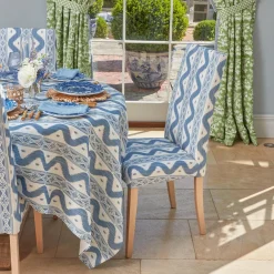 Charlotte Blue Ikat Dining Chair