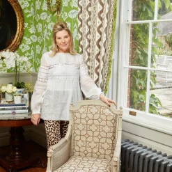 Chestnut Brown Bamboo Trellis Fabric