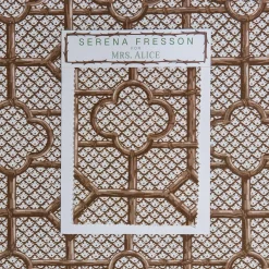 Chestnut Brown Bamboo Trellis Fabric