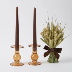 Chocolate Brown Candles (Set Of 8)