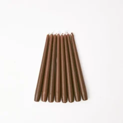 Chocolate Brown Candles (Set Of 8)