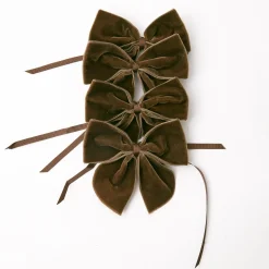 Chocolate Brown Napkin Bows (Set Of 4)