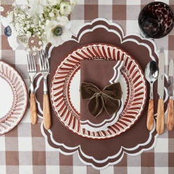 Chocolate Gingham Tablecloth