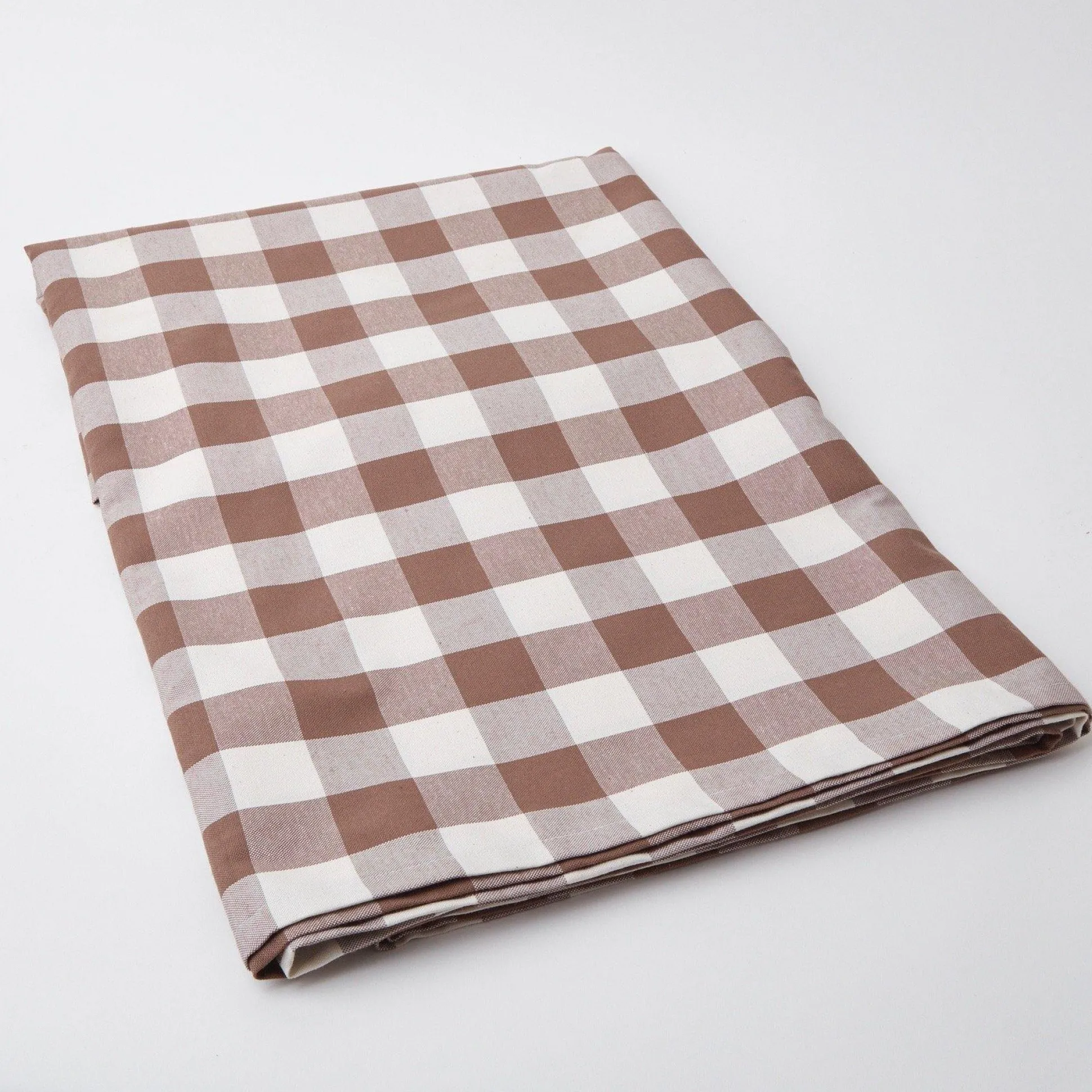 Chocolate Gingham Tablecloth