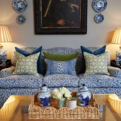 Cobalt Blue Leopard Fabric