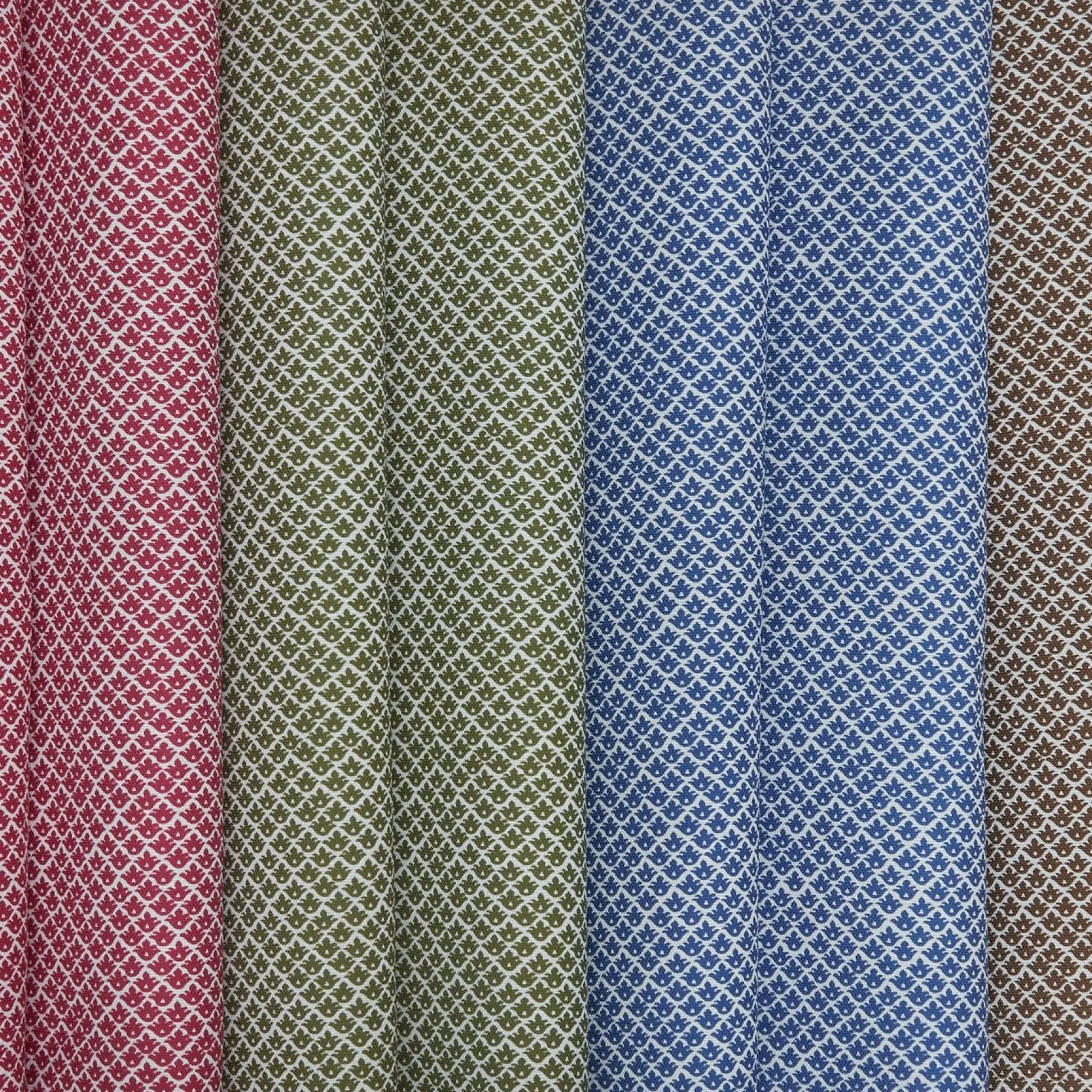 Cobalt Blue Lotus Flower Fabric