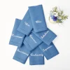 Compliment Blue Linen Napkins (Set Of 8)