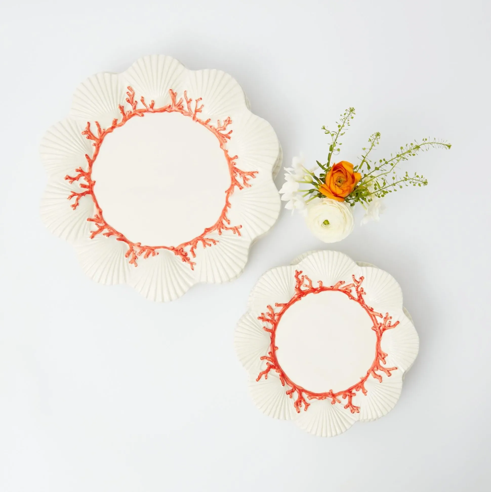 Coral Dinner & Starter Plates (Set Of 8)