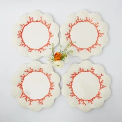 Coral Dinner Plates (Set Of 4)