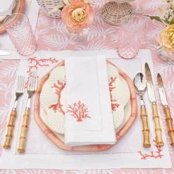Coral Linen Napkins (Set Of 4)