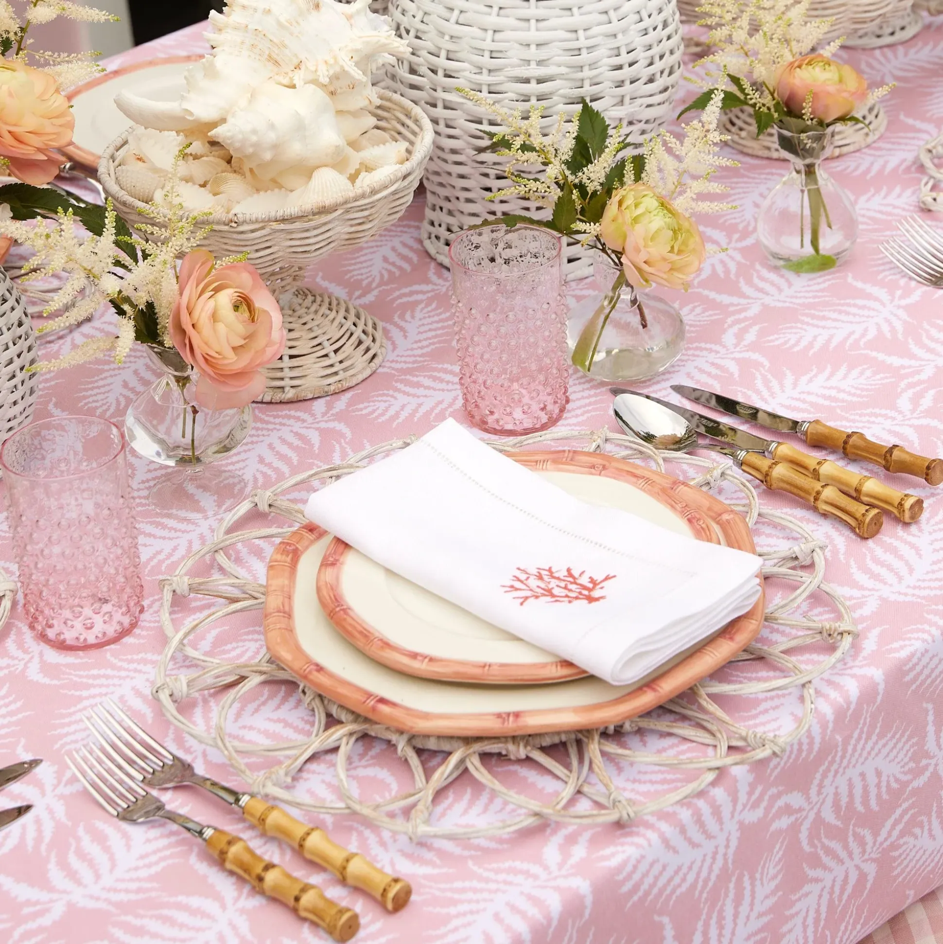 Coral Linen Napkins (Set Of 4)