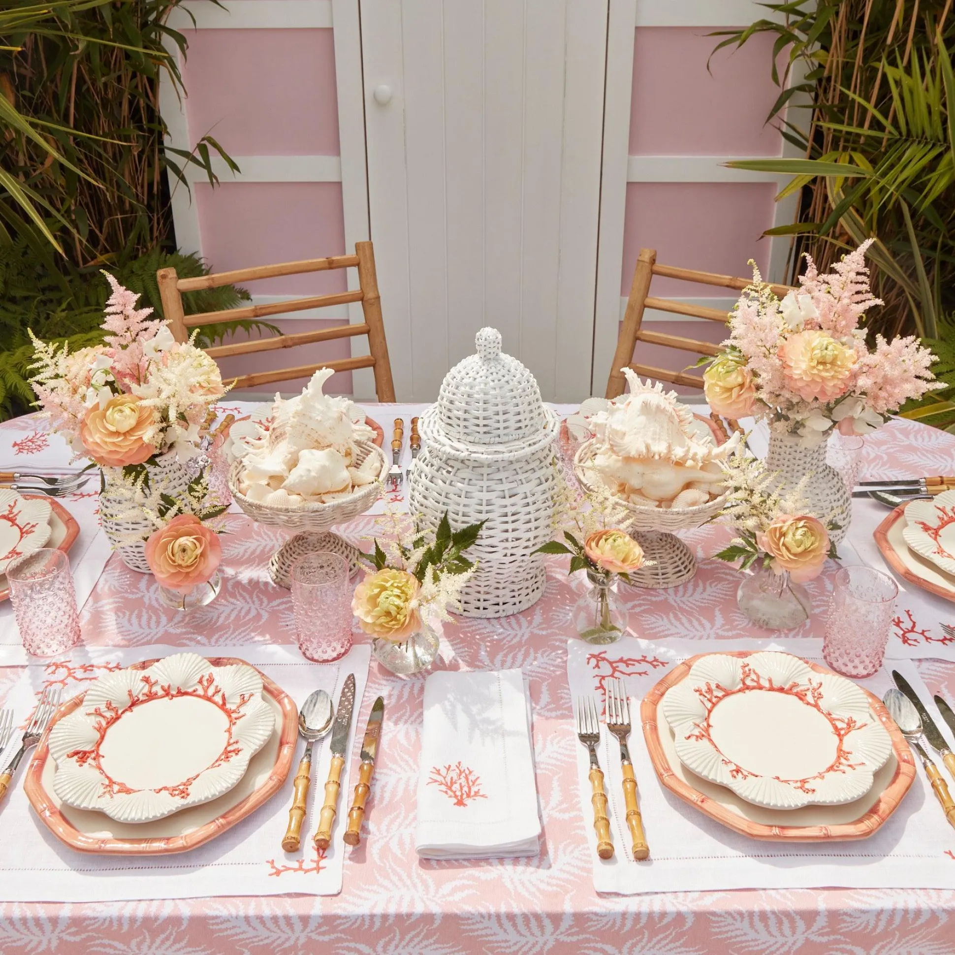 Coral Linen Napkins (Set Of 4)