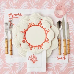 Coral Linen Napkins (Set Of 4)