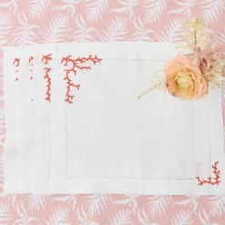 Coral Linen Placemats (Set Of 4)