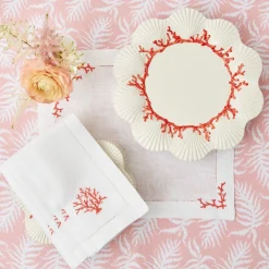Coral Linen Placemats (Set Of 4)