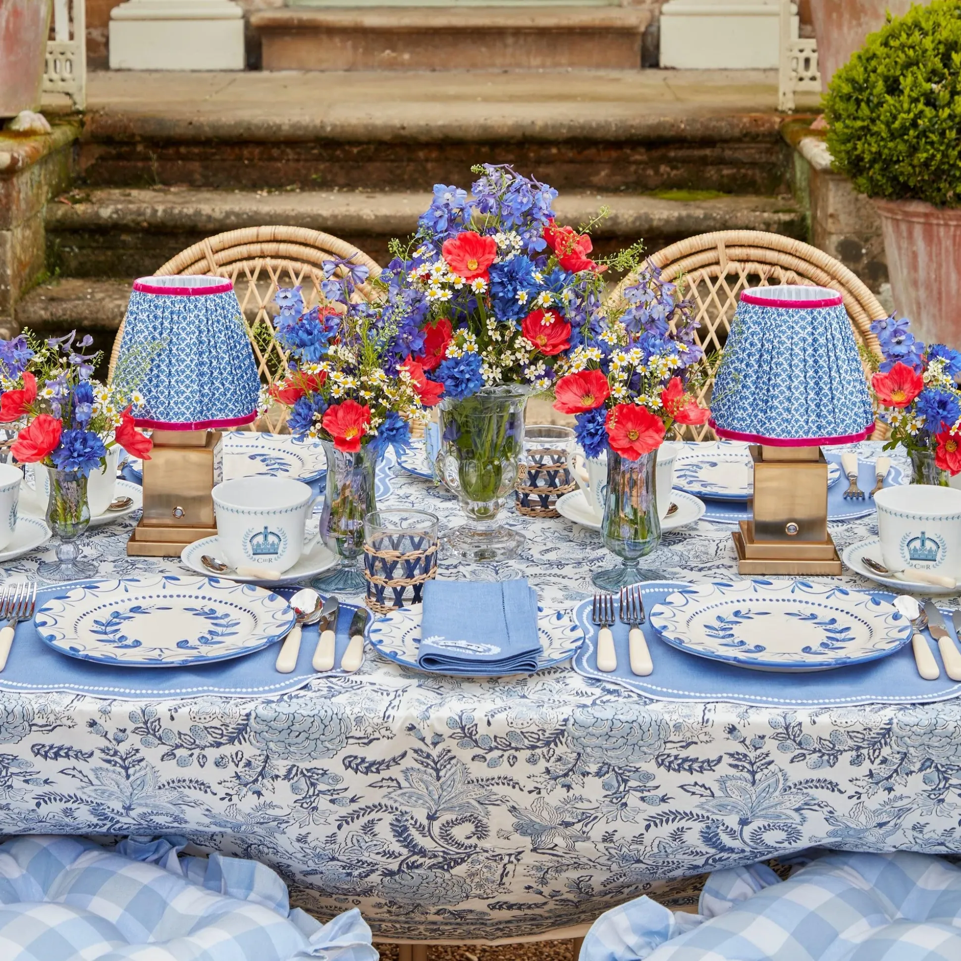 Coronation Blue Linen Napkins (Set Of 4)