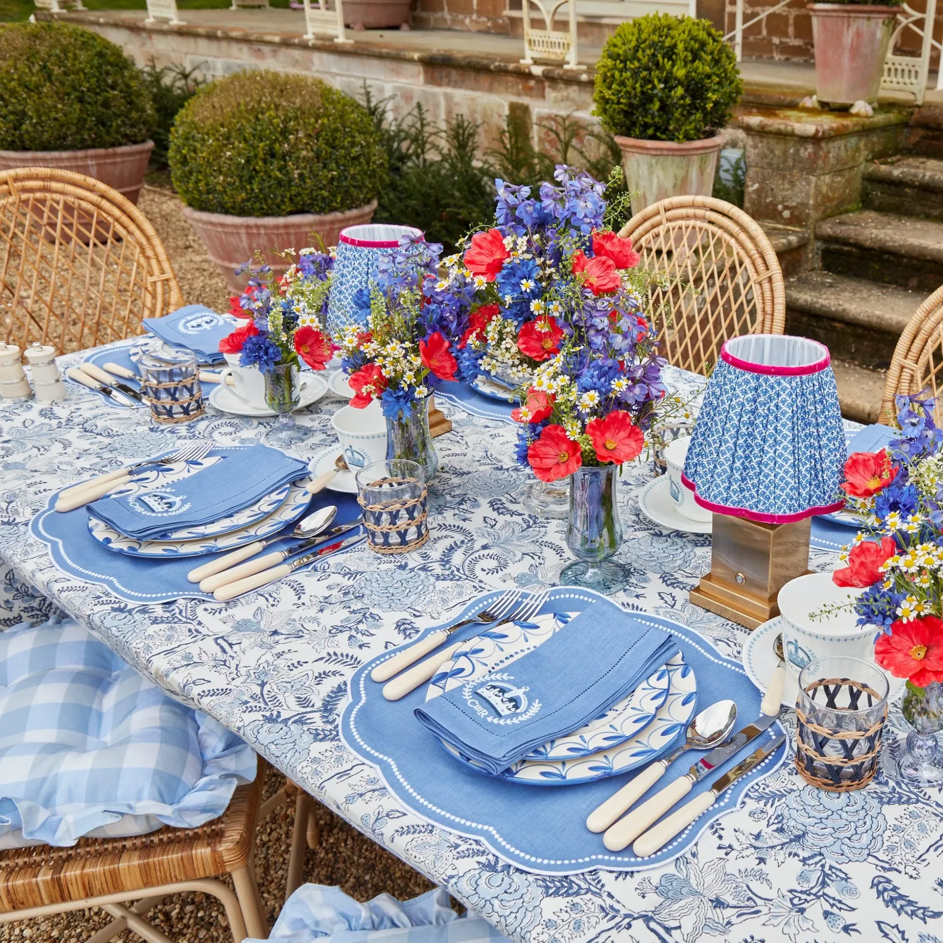 Coronation Blue Linen Napkins (Set Of 4)