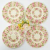 Dahlia Garland Dinner & Starter Plates (Set Of 8)
