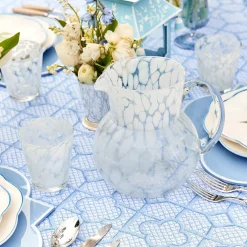 Dappled White Glasses & Jug Set