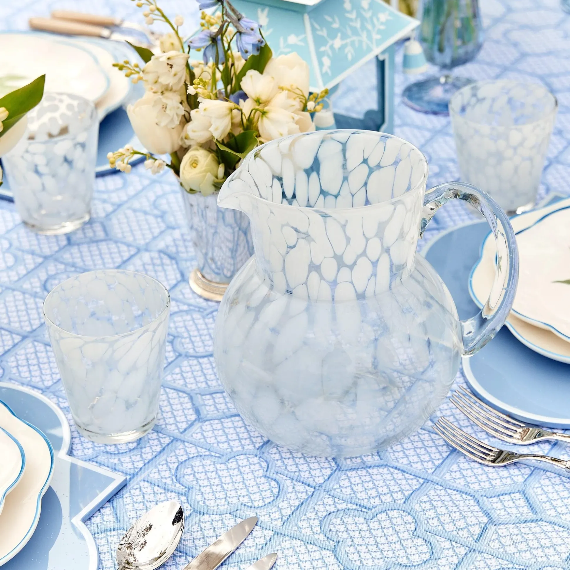 Dappled White Water Jug