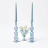 Delphine Blue Candle Holders (Pair)
