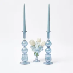 Delphine Blue Candle Holders (Pair)