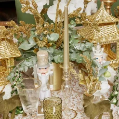 Dotty Gold Candle Holder (Pair)