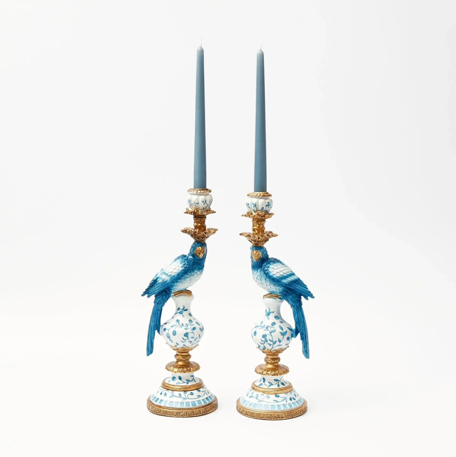 Dusty Blue Candles (Set Of 8)