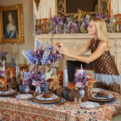 Dusty Blue Candles (Set Of 8)