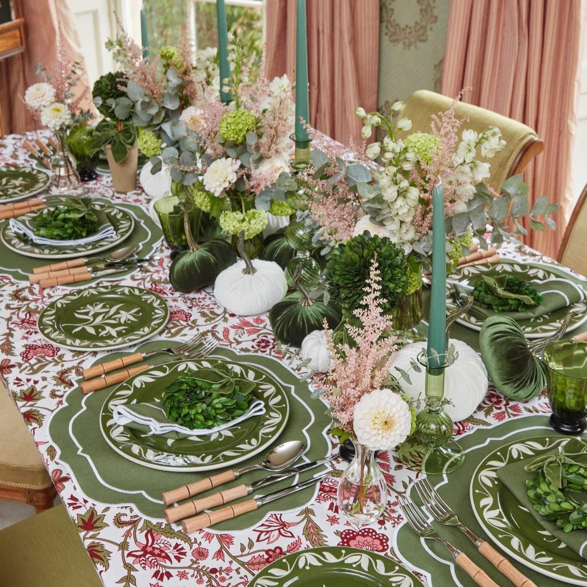 Dusty Green Candles (Set Of 8)