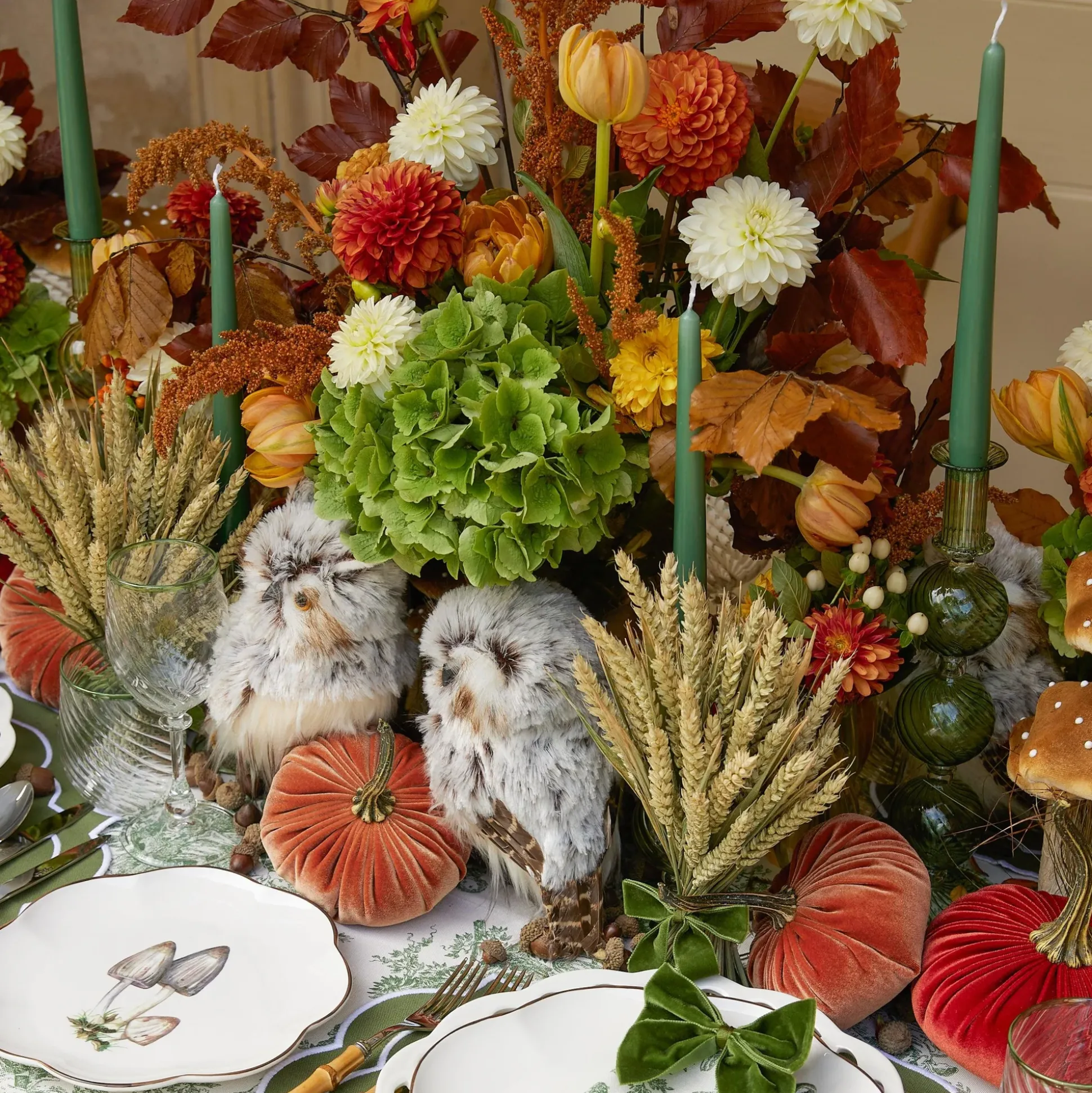 Dusty Green Candles (Set Of 8)