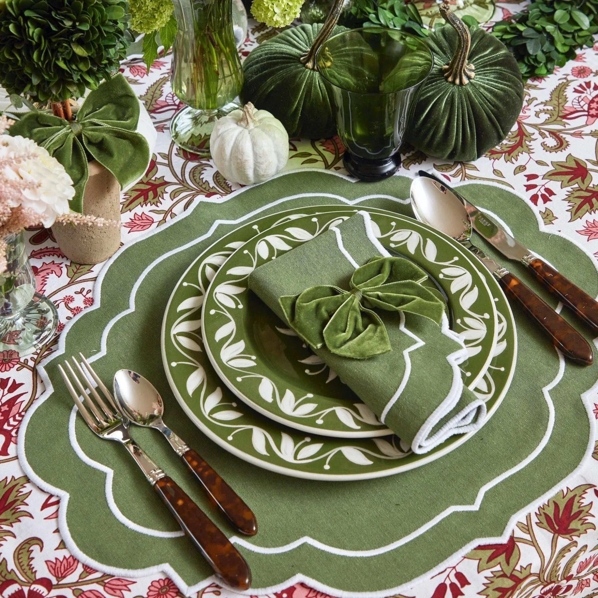 Edie Moss Green Napkins (Set Of 4)