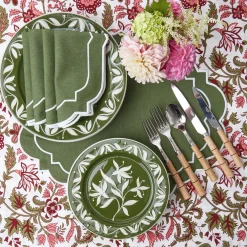 Edie Moss Green Napkins (Set Of 4)