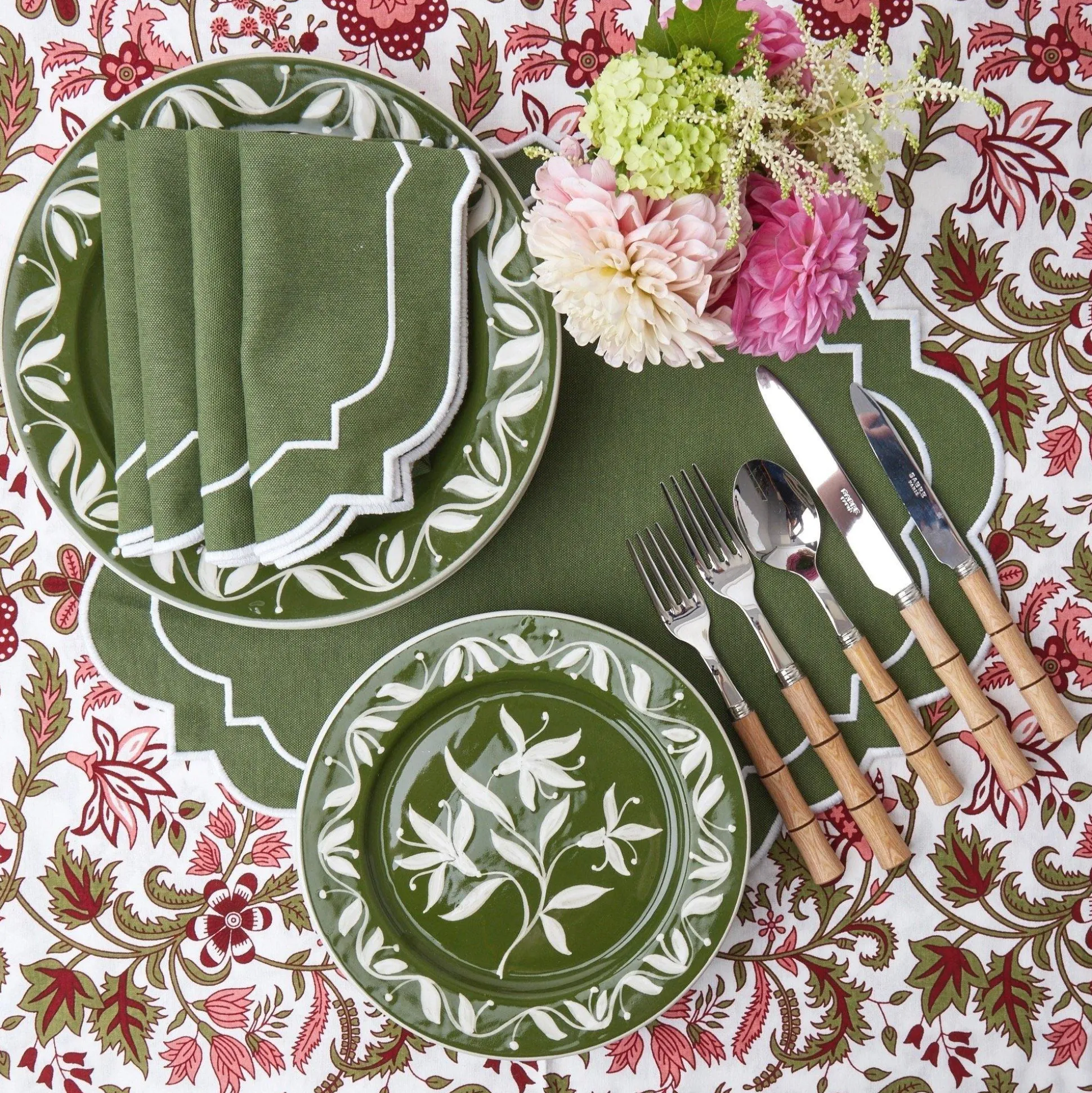 Edie Moss Green Napkins (Set Of 4)