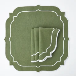 Edie Moss Green Napkins (Set Of 4)