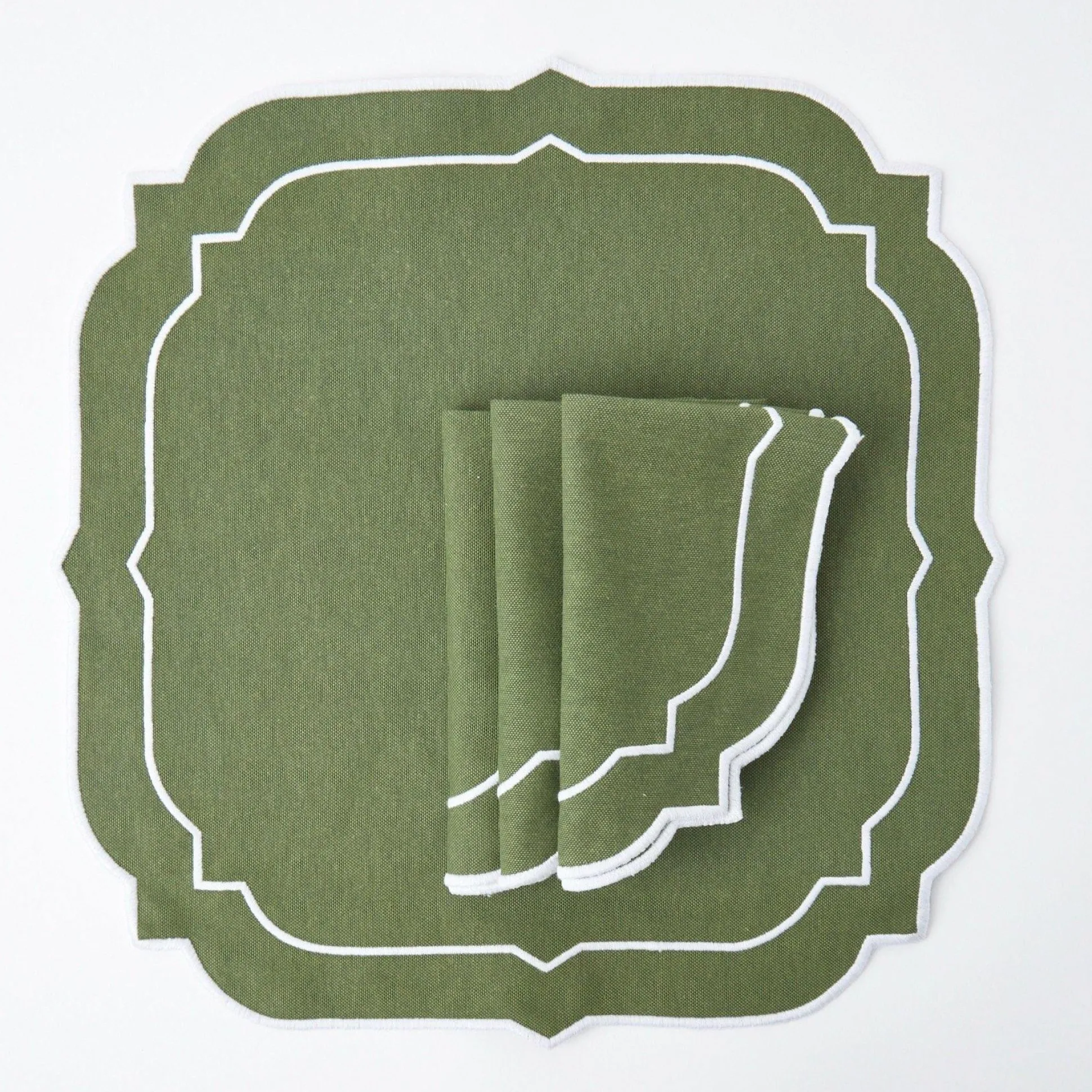 Edie Moss Green Napkins (Set Of 4)
