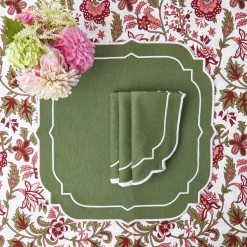 Edie Moss Green Napkins (Set Of 4)