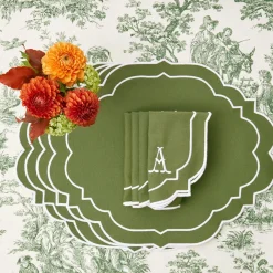 Edie Moss Green Napkins (Set Of 4)