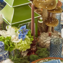 Elise Small Amber Candle Holder (Pair)