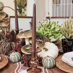 Elise Small Amber Candle Holder (Pair)