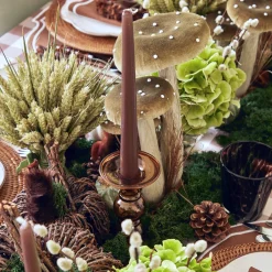 Elise Small Amber Candle Holder (Pair)