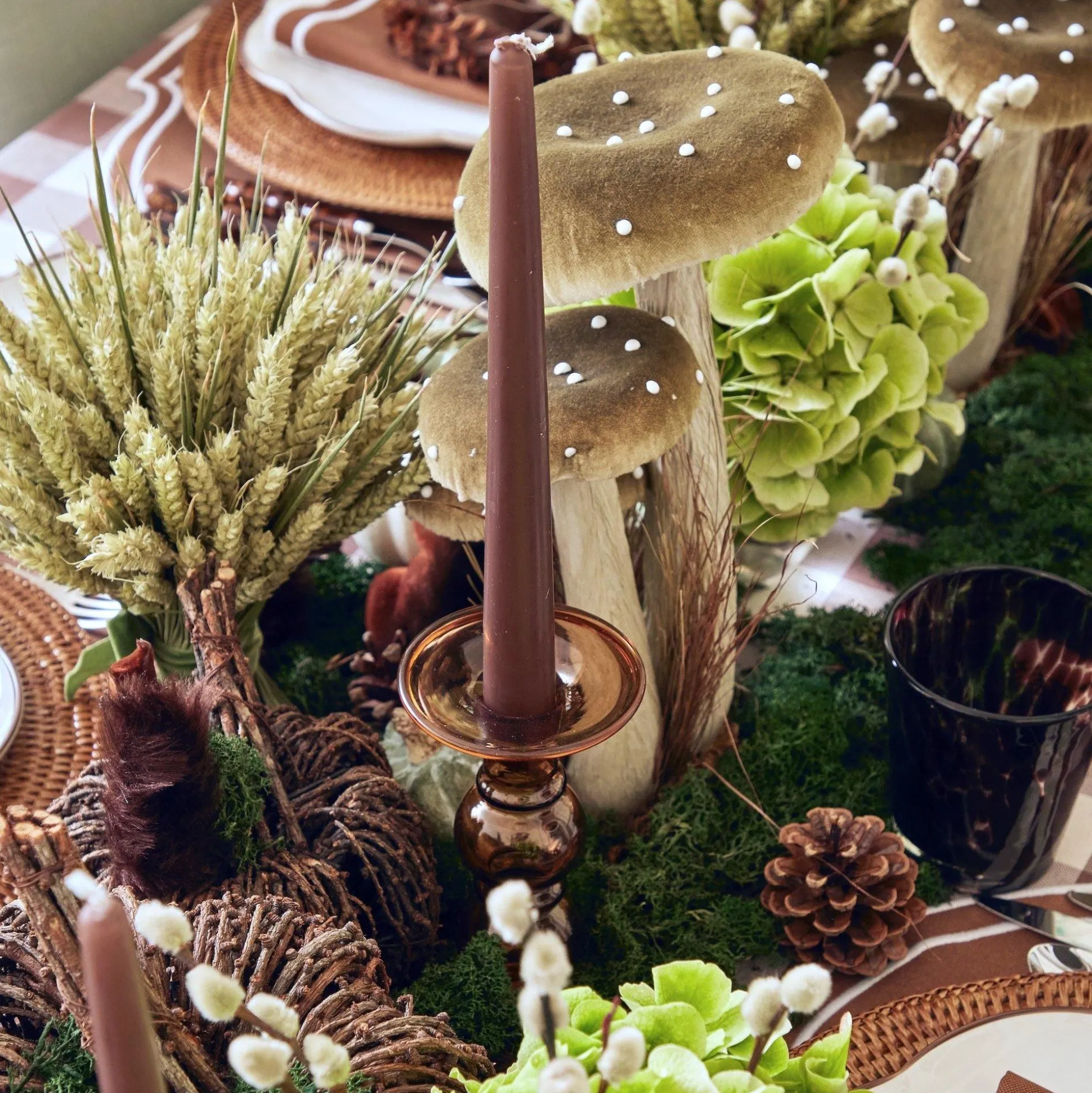 Elise Small Amber Candle Holder (Pair)