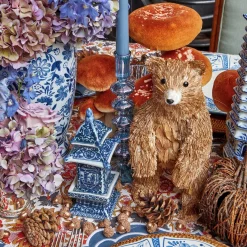 Elodie Blue Candle Holders (Pair)