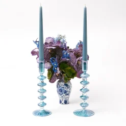 Elodie Blue Candle Holders (Pair)
