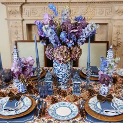 Elodie Blue Candle Holders (Pair)