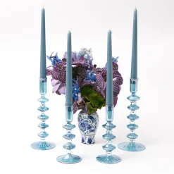 Elodie Blue Candle Holders (Pair)